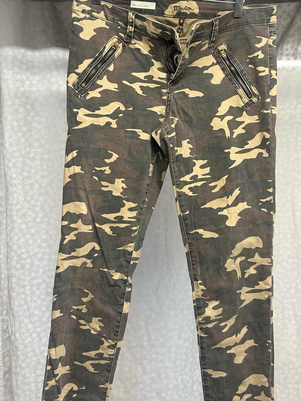Camo Zip Pocket Pants - Tan/Green